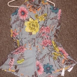 Flowered romper